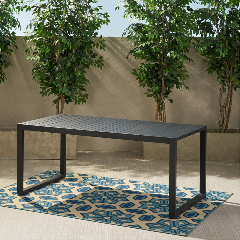 Table de salle à manger d'extérieur en aluminium
