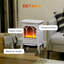E Cairns 39 cm W White Electric Fireplace with 2000 BTU