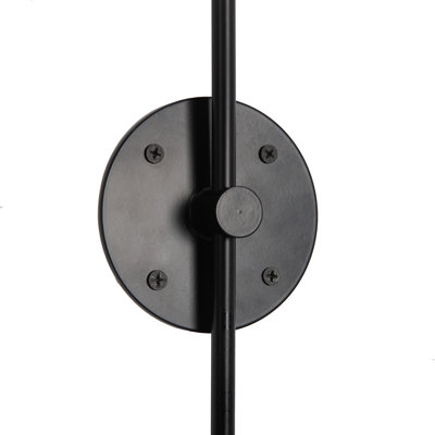 Lodi Wall Sconce - Matte Black & Walnut, Plug-in