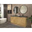 Ensemble de meuble-lavabo autoportant 70,8 po Monterey + double lavabo en acrylique noir renforcé-808327879
