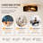 Semi Flush Mount Ceiling Light, Ceiling Light with Handcrafted Wooden Sat Shade