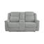 Causeuse double inclinable avec console, gris-1074846701