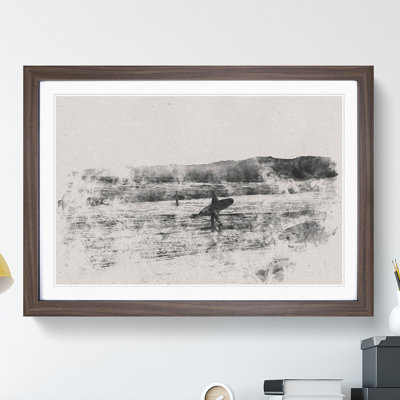 Two Surfers - Picture Frame Graphic Art