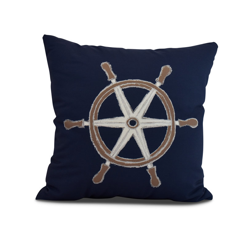 Housse et insert de coussin carré extérieur Nantucket, Bleu marine, 20 po x 20 po
