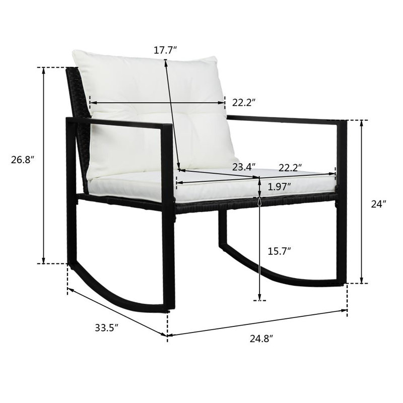 Ruthee 3 Piece Rattan Seating Group with Cushions
