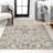 Shaemus Bohemian Medallion Low-Pile Machine-Washable Cream/Terra Rug-1949688357