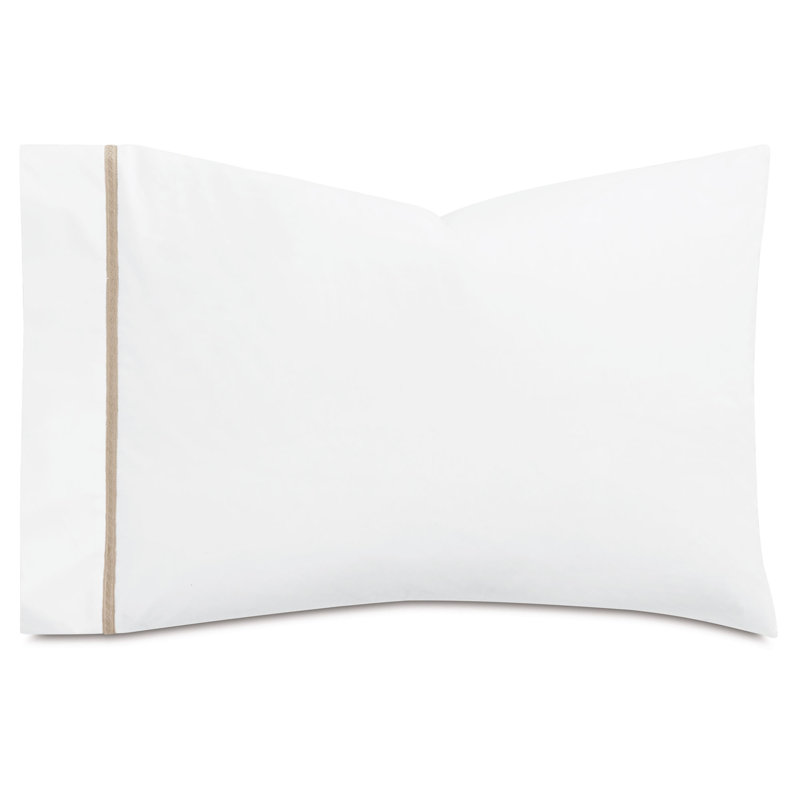 Taie d'oreiller en percale de coton à densité de tissage 200 fils Ember, Grand