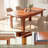 54-84" Extendable Rectangular Dining Table for 4-8 People, Wood Kitchen Table, Includes Table Runner- Walnuts-100948105