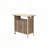 Outdoor Wicker Bar Cart, Patio Wine Serving Cart w/Wheels-1080029611