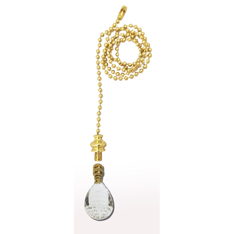 Balloon Drop Crystal Finial Ceiling Fan Pull Chain
