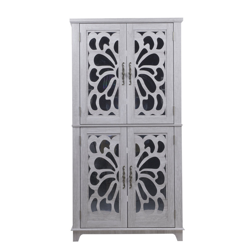 Buffet pour rangement polyvalent, Gris clair