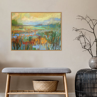 Marsh in May - reproduction de cadre flottant sur toile