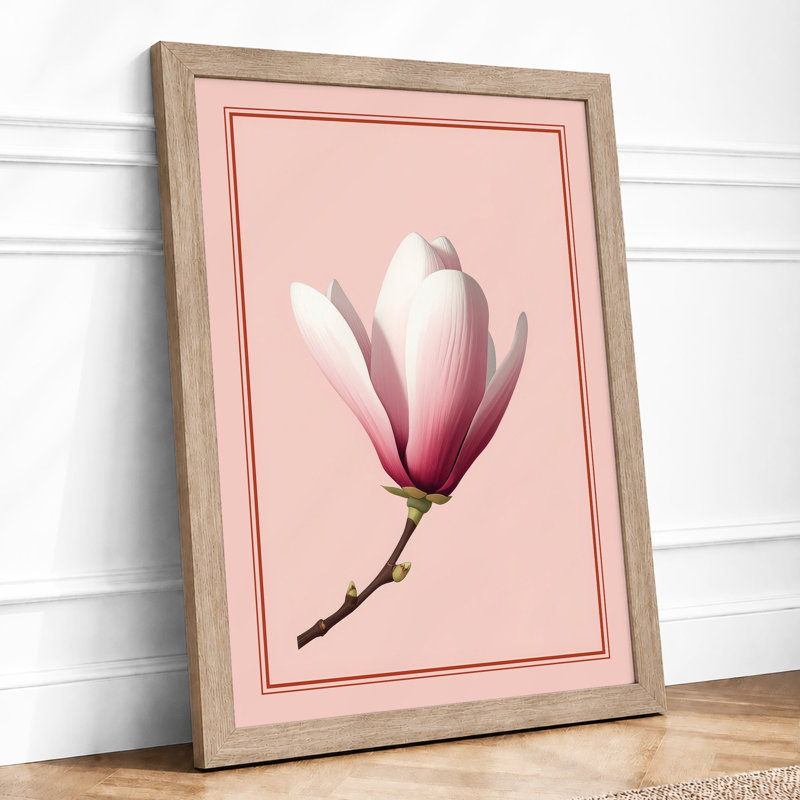 Magnolia Blossom Botanical - Print, Oak, A4 - 29.7 x 21.0 cm