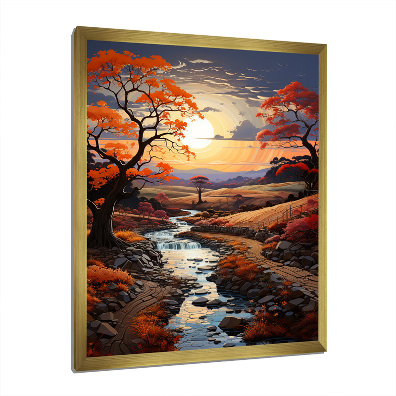 Orange Tree Maple Symphony Landscape III " Orange Tree Maple Symphony Landscape III " Color Photography Print, 16" W x 32" H