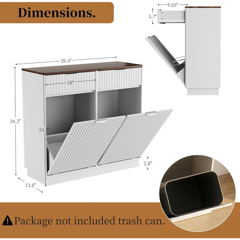 Double Tilt-Out Laundry Hamper Cabinet