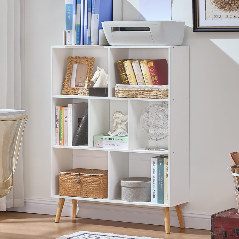 3-Tier Freestanding Open Cube Bookshelf, White