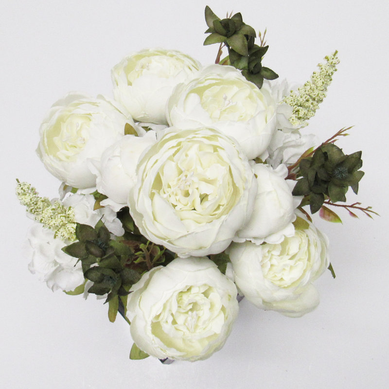 Buisson de pivoines de luxe mélangé, Blanc, crème