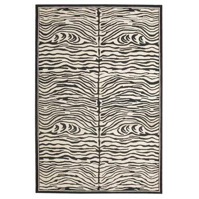 Flatweave Wool Animal Print Area Rug