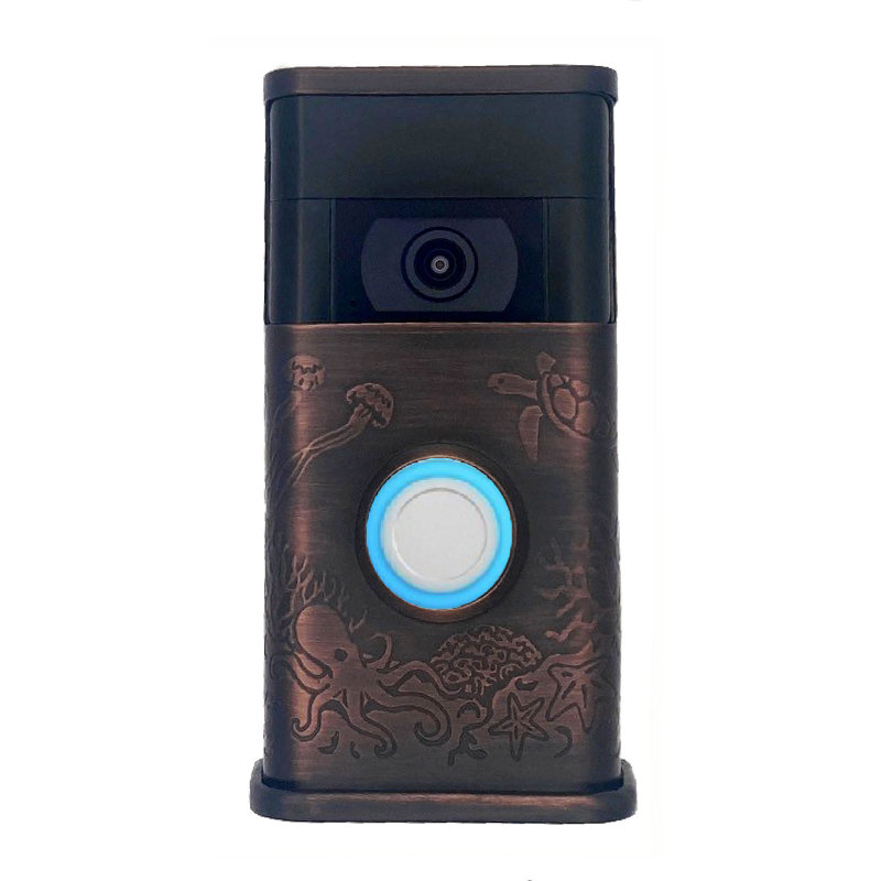 Housse pour sonnette vidéo Coastal (compatible avec Ring 2nd Gen), Bronze huilé