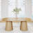 Hartline 86" Double Pedestal Solid Wood Dining Table-1224216672