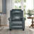 33.5" W Top Grain Leather Push-Back Recliner-1712034031