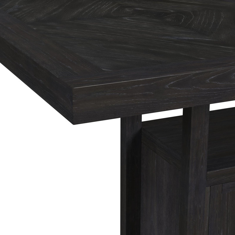 Sherine Counter Table with 20" Leaf in Charcoal