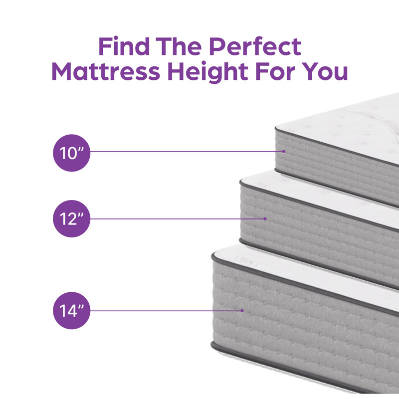  Matelas hybride ferme 10 "/ 12" / 14 "- Wayfair, Lit simple, 14"