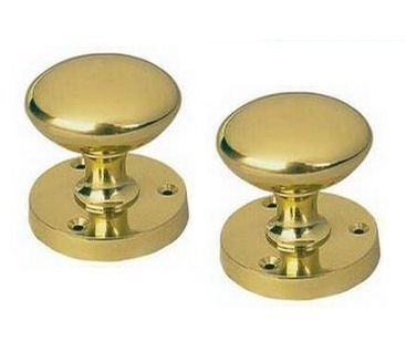 1 Pair Victorian Sprung Mortice Door Knobs 