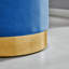 Files Velvet Upholstered Accent Dressing Table Stool - Contemporary Chrome Style-2116736173-2116685233