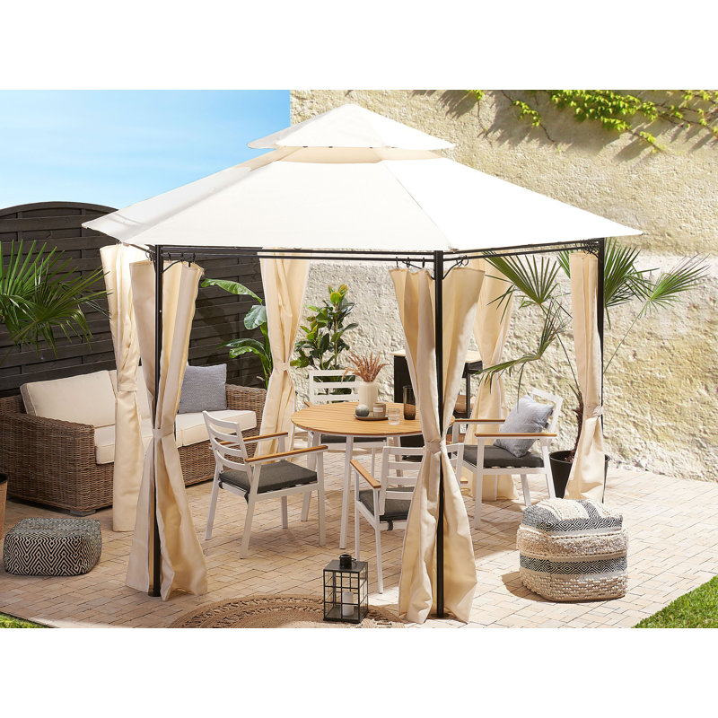 Wilamette 3m x 3m Steel Patio Gazebo, Beige