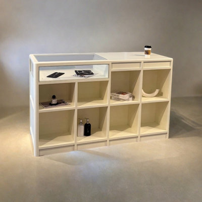 Cream Style Center Island Cabinet