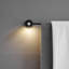 Barre à serviettes murale, détecteur de mouvement, veilleuse, porte-serviettes pour salle de bain en noir mat