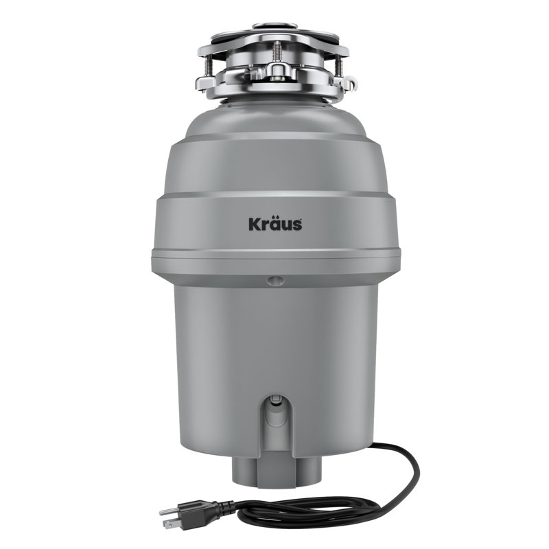 Matte Gray Stainless Steel Continuous Feed Garbage Disposal