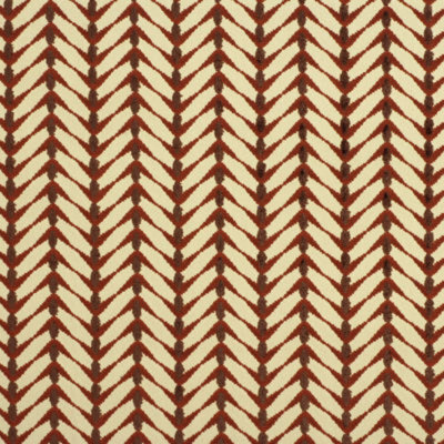 Herringbone Fabric - Sand/Coral