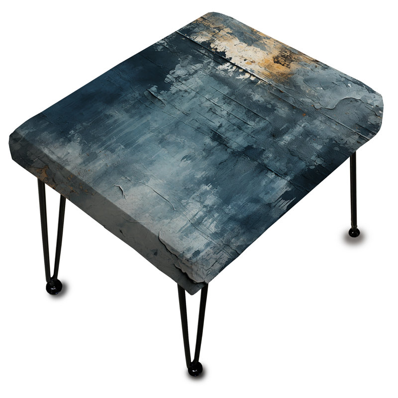 Stormy Horizon Moody Patterns - Abstract Rectangle Ottoman