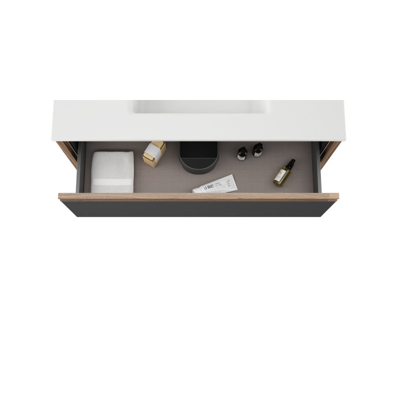 Ensemble de meuble-lavabo simple 36 po, Gris cendré