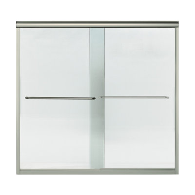 Finesse 59.625'' x 55.5'' Bypass Frameless Bath Door