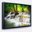 «Level Five of Erawan Waterfall», reproduction de photo sur toile tendue encadrée-26664989