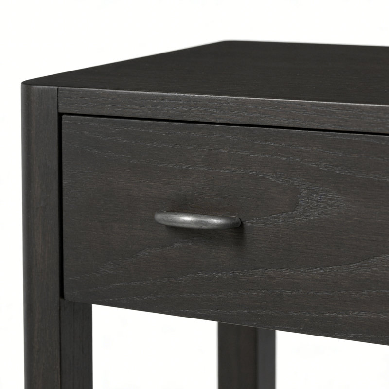 Console simple de style nordique, H 29,9 po x l 55,1 po x P 15,7 po, Noir
