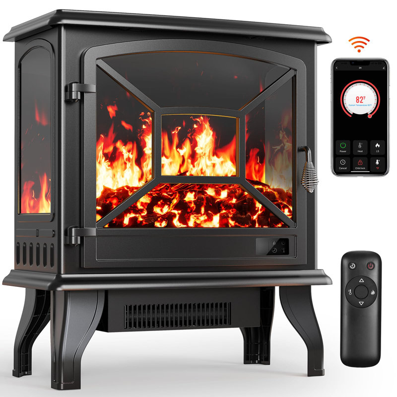 Belfry Heating 58.7cm W Black Electric Fireplace
