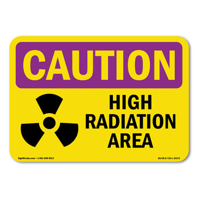 High Radiation Area Decal 5" X 3.5"