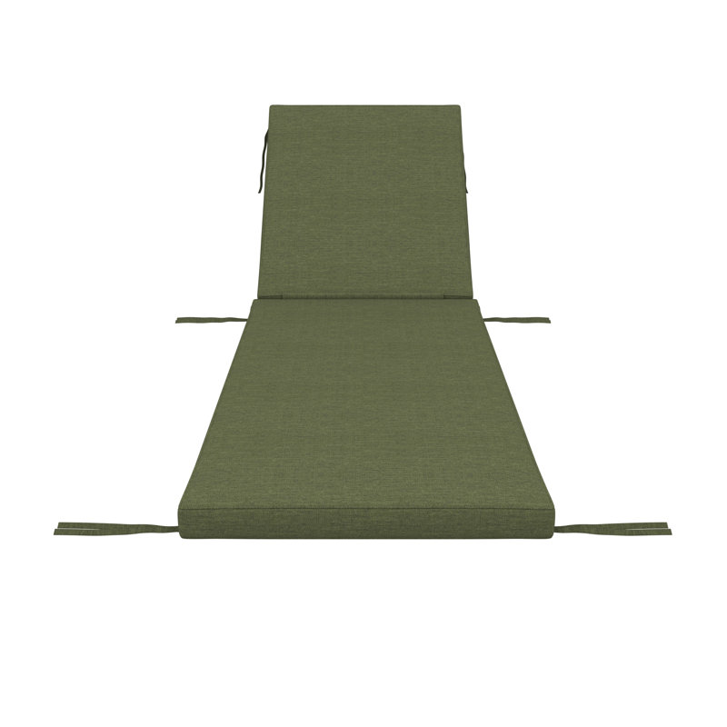 Sunbrella® Outdoor Chaise Cushion, 24" W x 73" D, Canvas Fern