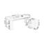 Bureau de direction en bois massif avec tiroirs Burlywood-1901309075-1901309086