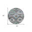 Tapis rond lavable intérieur / extérieur brun 8 pi Southwestern
