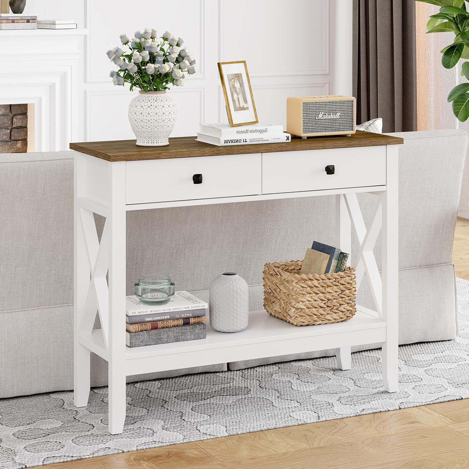 Gracie Oaks Console Table,Sofa Table 13.8" D X 39.37" W X 31.5 ...