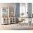2 Piece Office Set, 56" Executive Desk & Set Of 2 Bookcases With Glass Doors, White