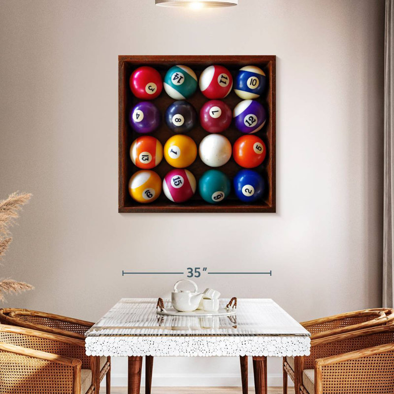 Ensemble de boules de billard Senne, H 36 po x l 36 po