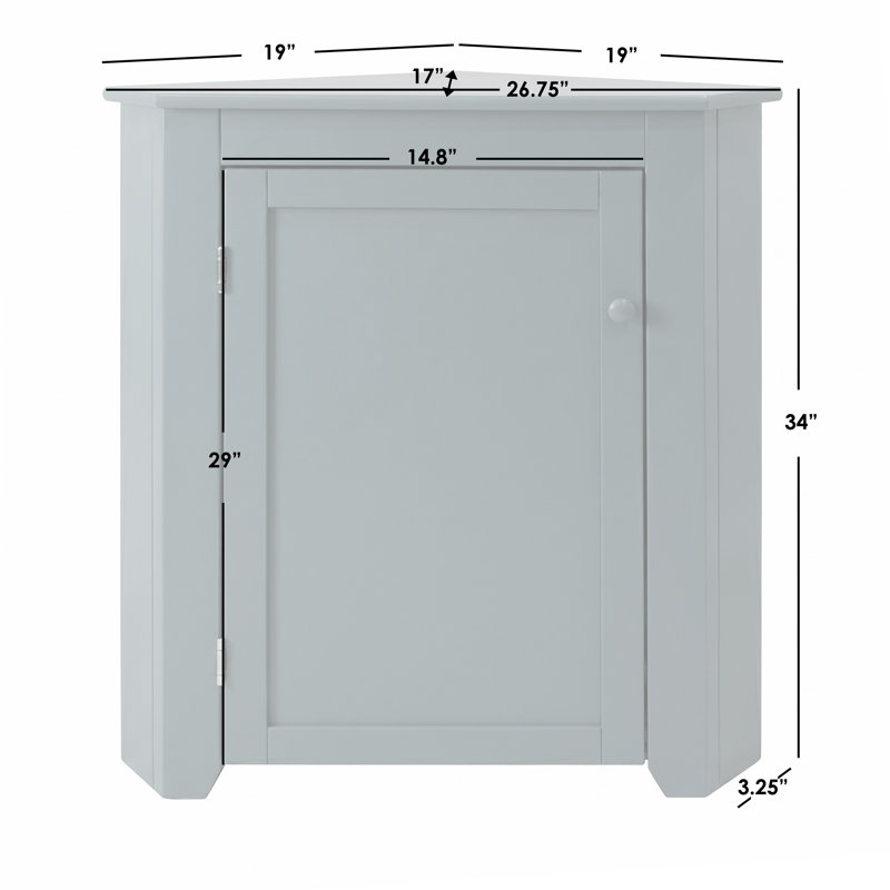 Armoire de coin Rowan, Vert olive