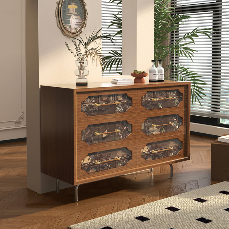 Commode décorative en métal 6 tiroirs