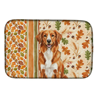 Orange Nova Scotia Duck Tolling Retriever Heirloom Fall Dish Drying Mat